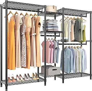Sponsored Ad - VIPEK V6 Wire Garment Rack Heavy Duty Clothes Rack Metal Clothing Rack with Shelves, Freestanding Portable ...