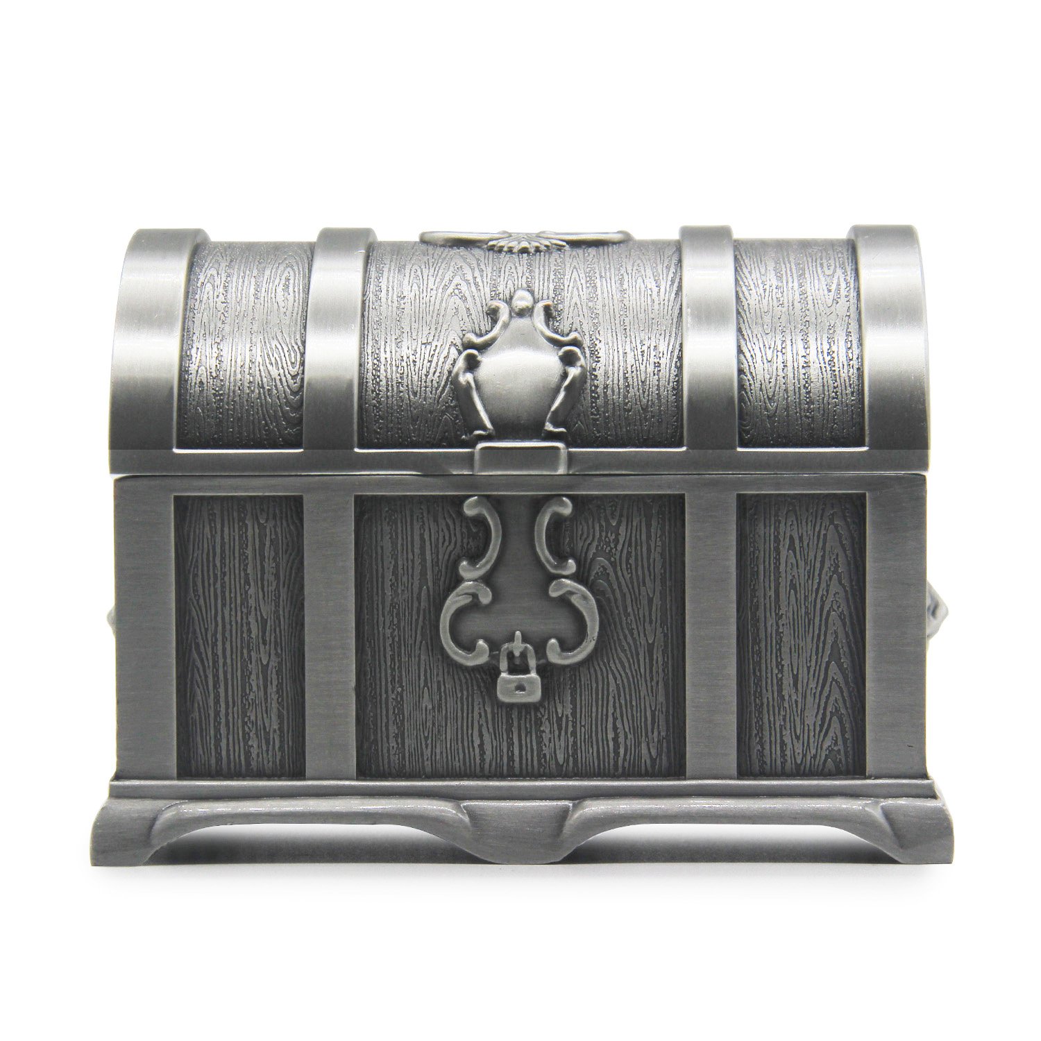Aveson Girls Tin Rectangle Vintage Metal Treasure Chest Trinket Jewelry Box Jewellery Organiser Storage Boxes Ring Case Gift For Ladies Women, Large, Ancient Colour