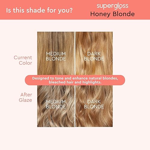 Miniatura 6 de Glaze Brillo Acondicionador de Color Súper Brillante  Rubio Miel para Cabello Rubio Medio a Oscuro  Brillo Capilar Semipermanente que se Enjuaga y