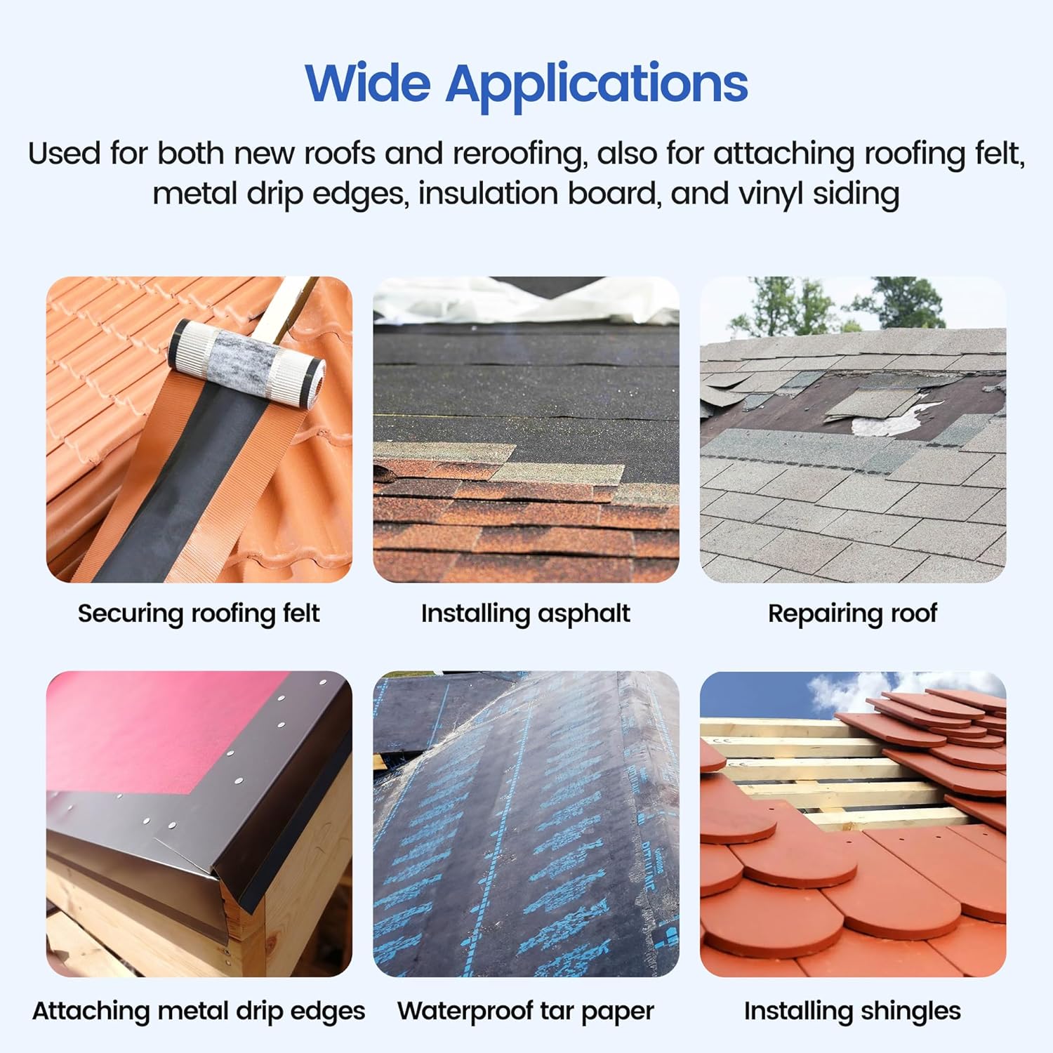 meite Coil Roofing Nails 1-Inch x .120-Inch Electro Galvanized 15 Degree Full Round Head Coil Nails for Roofing Nailer, Wire-Weld Collated Roofing Nails for Roof Lathing Sheathing 2,880 PCS