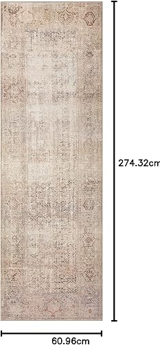 Miniatura 127 de Loloi Amber Lewis x Loloi Georgie Collection GER-07 Alfombra para pasillo de 2 pies 6 pulgadas x 7 pies 6 pulgadas, 3/16 de pulgada de grosor, Musgo