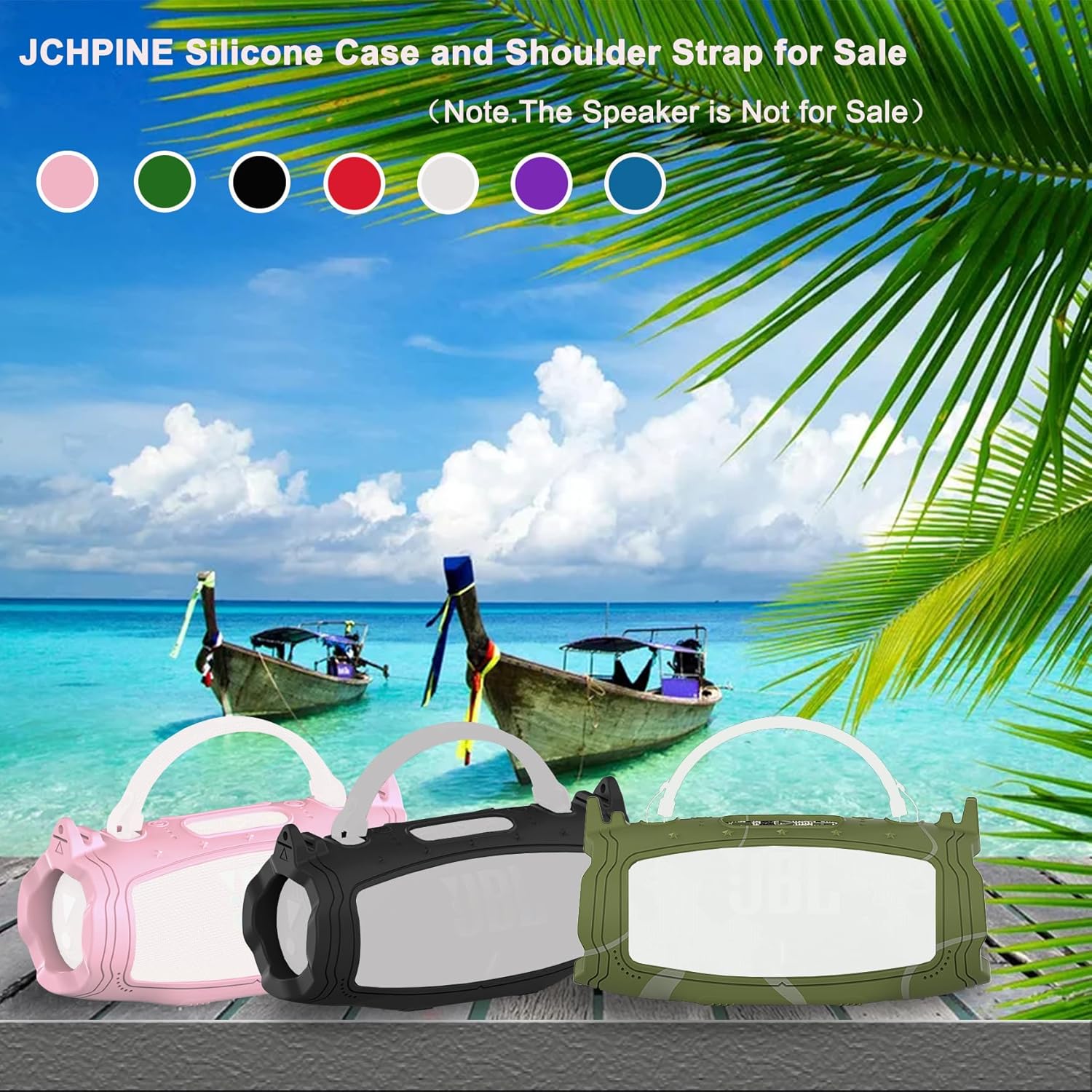 JCHPINE Silicone Case for JBL Charge 6 Portable Speaker, Protective Cover for JBL Charge 6 Pro AI Sound Speaker Accessories (Pink Case) - Image 6