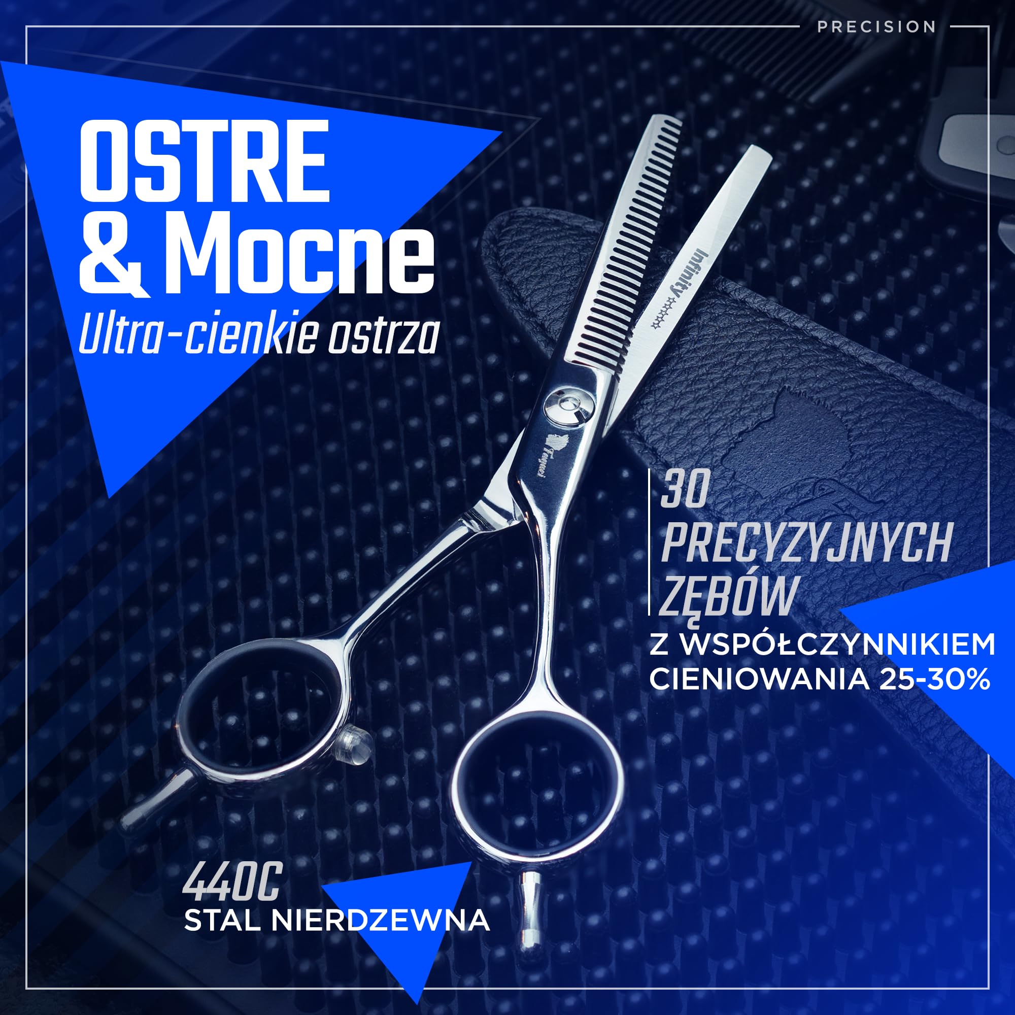 Fagaci Nożyce Trymujące 5,5″, Stal 440C, Cienkie Ostrza, Oburęczne | Zbalansowana konstrukcja oburęczna, Ostrość na miarę brzytwy, Trwała ostrość krawędzi, Cienkie ostrza