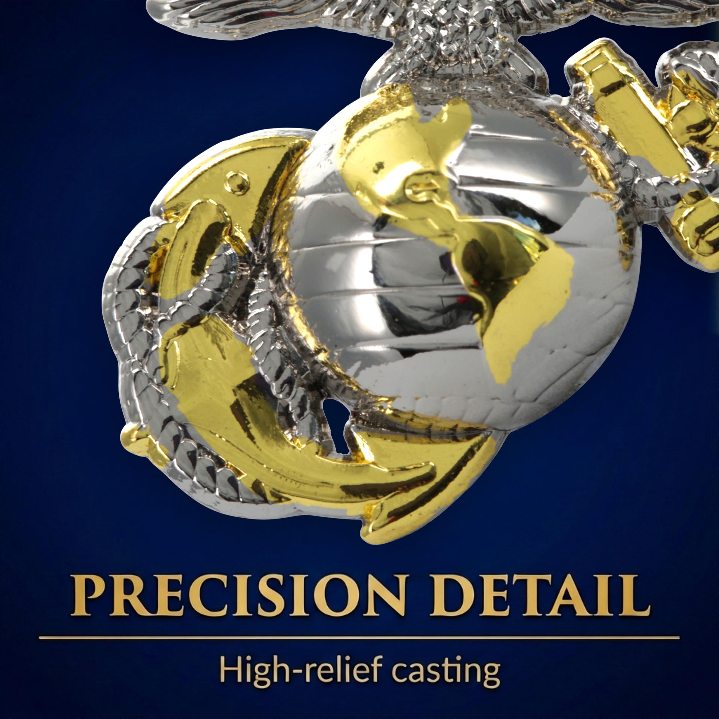 slim fit dress slacks Beautiful Solid Gold Marine Corps cufflinks main image 0