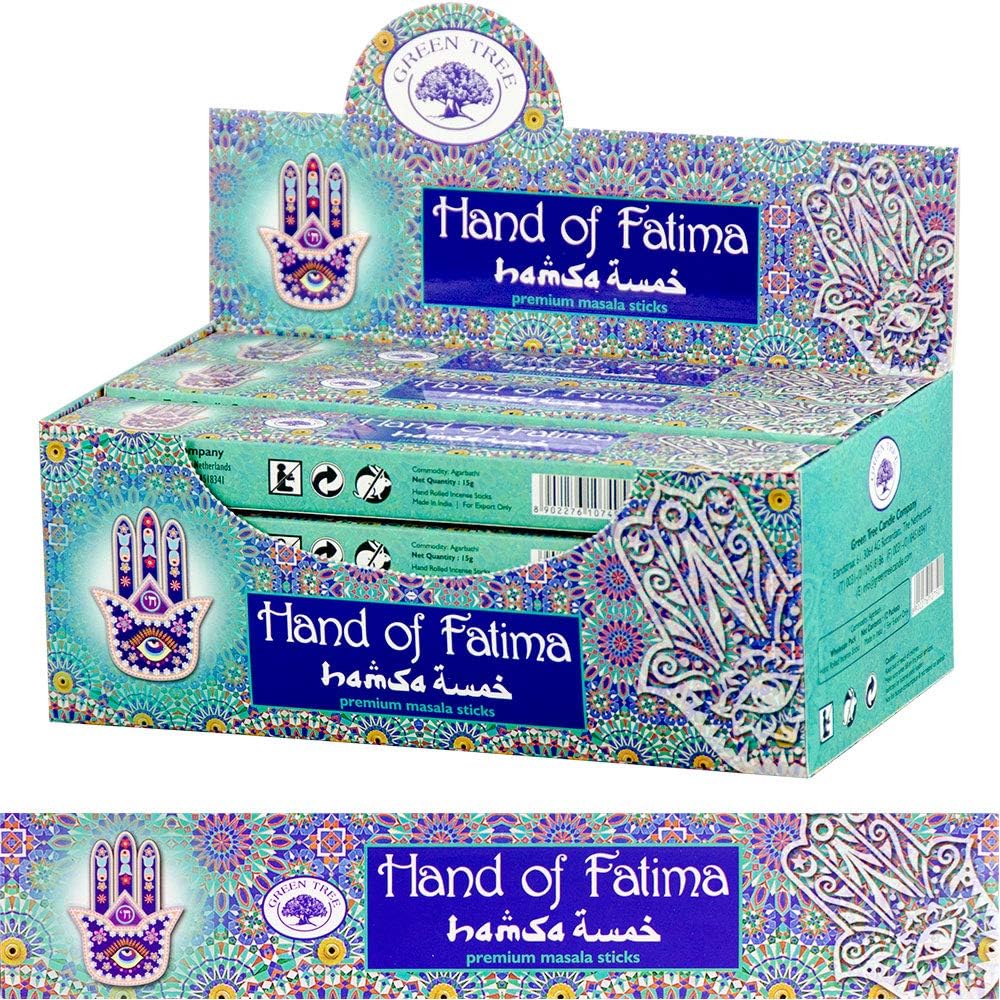 Kheops International Green Tree Incense Stick 12 x 15gr (Hand of Fatima)