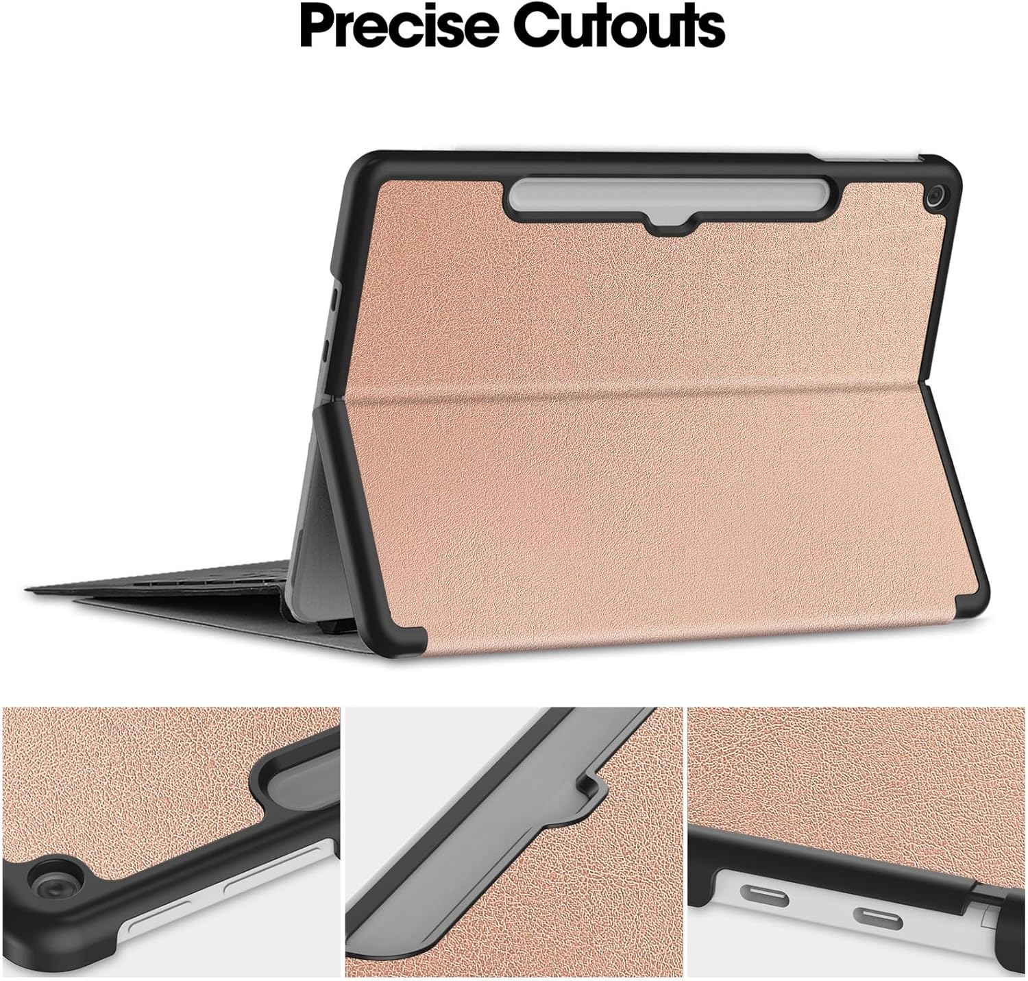 Case for Microsoft Surface Pro 12 12.0 inch 2025 Model, Slim Lightweight Hard Shell Protective Cover with Stand, Compatible with Surface Pro 12 Keyboard (Case Only) -Rose Gold