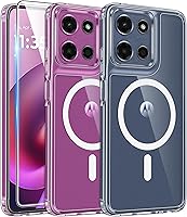 Vista 184 de FNTCASE Funda para iPhone 15 Plus: Fundas magnéticas transparentes para teléfono con protector de pantalla compatible con Magsafe Slim Anti