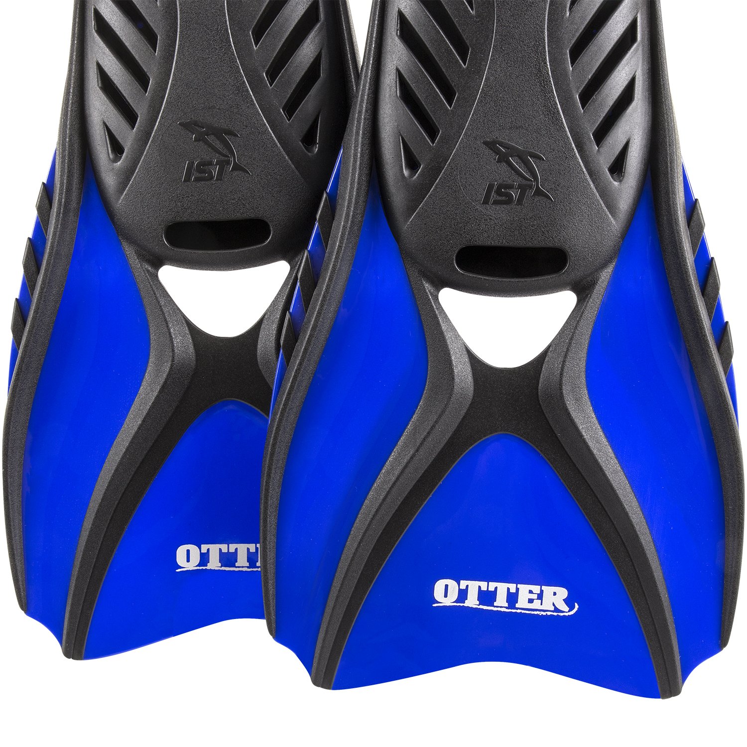 IST FK31 Otter Aletas de natación para Trekking, compactas y Cortas con talón Abierto y Correas Ajustables para Viajes