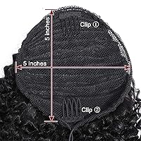 Vista 4 de Extensiones de cabello rizado para cola de caballo, cabello rizado para cola de caballo, extensión de cabello humano virgen brasileño