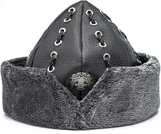 Turkish Ottoman Bork Hat Ertugrul Dirilis Fur Leather Winter Cap 2027 (2017s Selcuk Eagle) Black