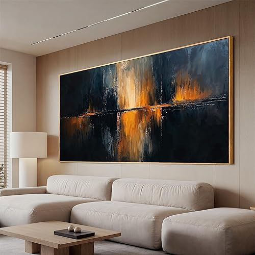 Miniatura 19 de Lienzo decorativo para pared, moderno, negro, impresiones artísticas de pared grandes y doradas, obras de arte para decoración de pared, cuadros