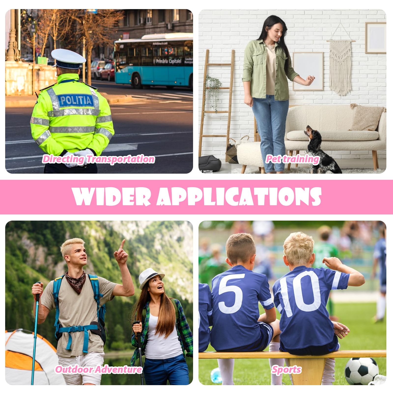 Abeillo 24PCS Plastic Sports Whistles Coaches Whistle with Crisp, Whistle with Lanyard for Kids Adult Sports Pet Training Basketball Soccer Emergencies (Random Color) - Image 3