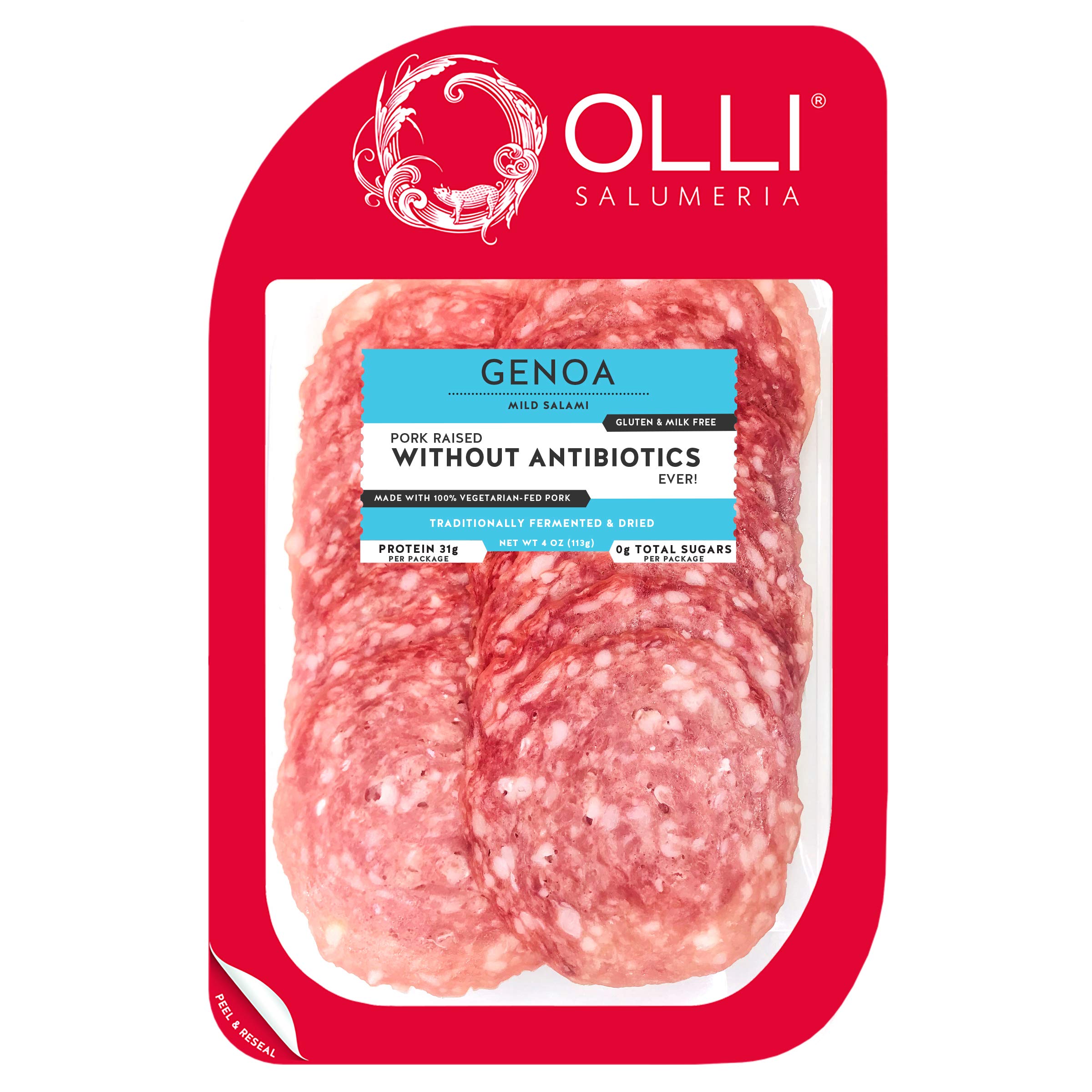 Buy Olli Salumeria, Genoa Salami, PreSliced, 4 Oz, 1 Count Online at