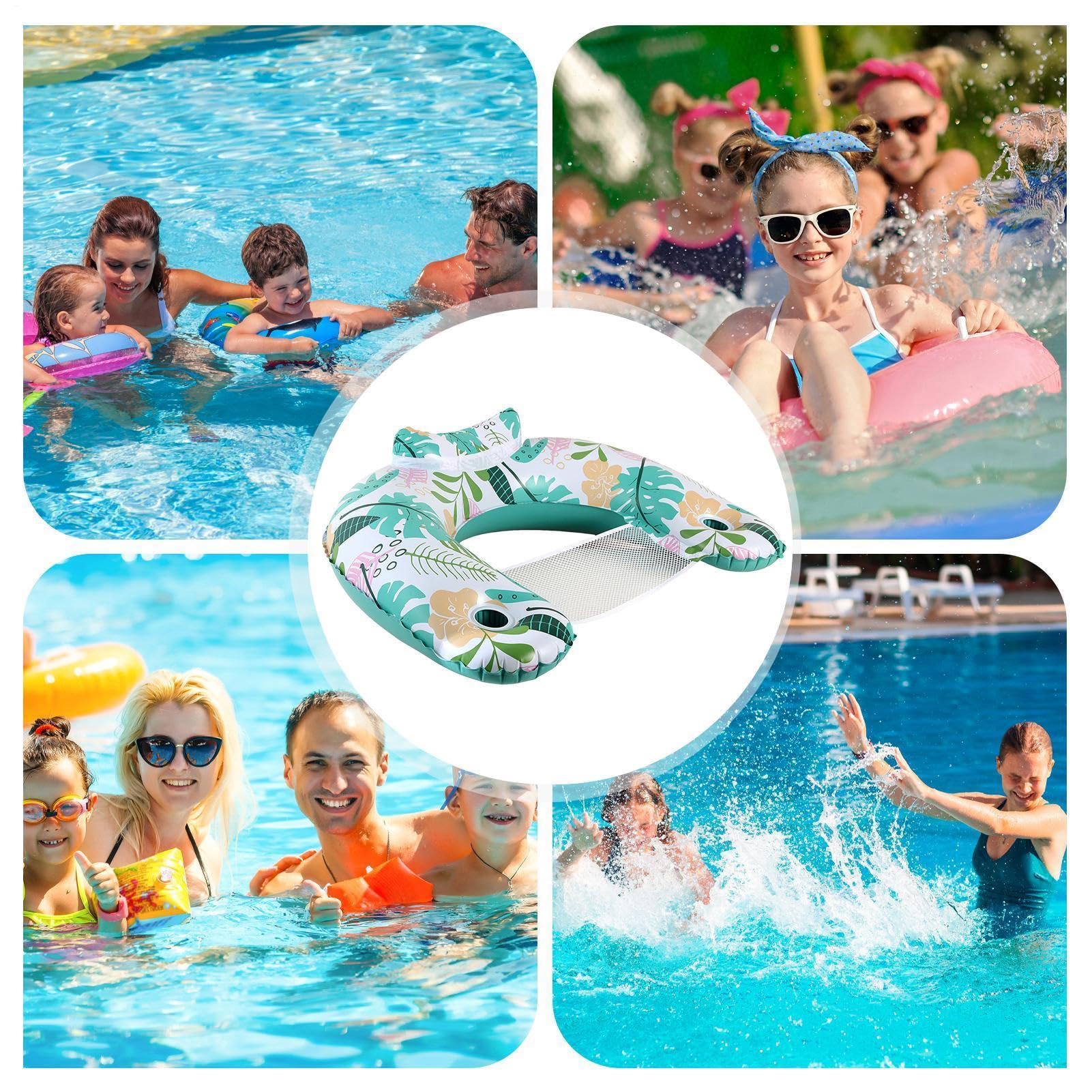 Galleggiante gonfiabile per piscina, in PVC, 90 x 75 cm