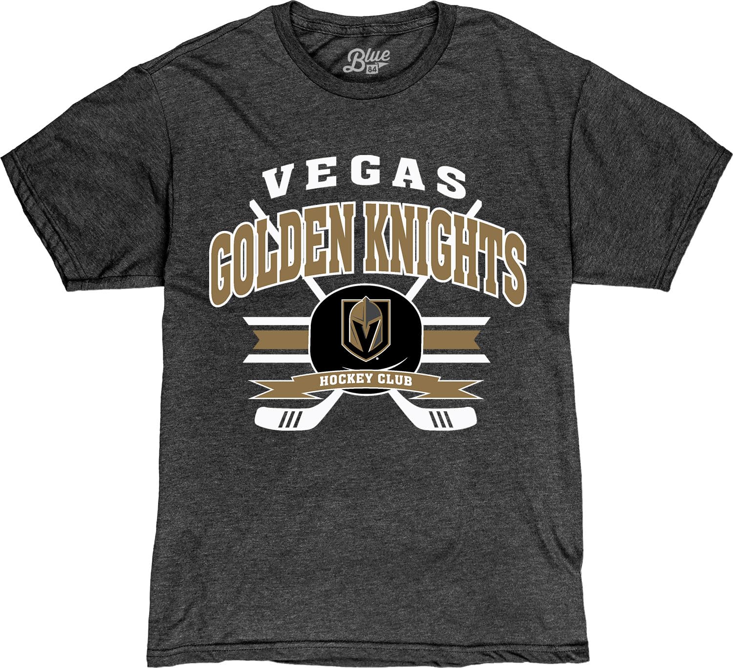 Blue 84 NHL Officially Licensed T-Shirt Heathered Hockey Puck