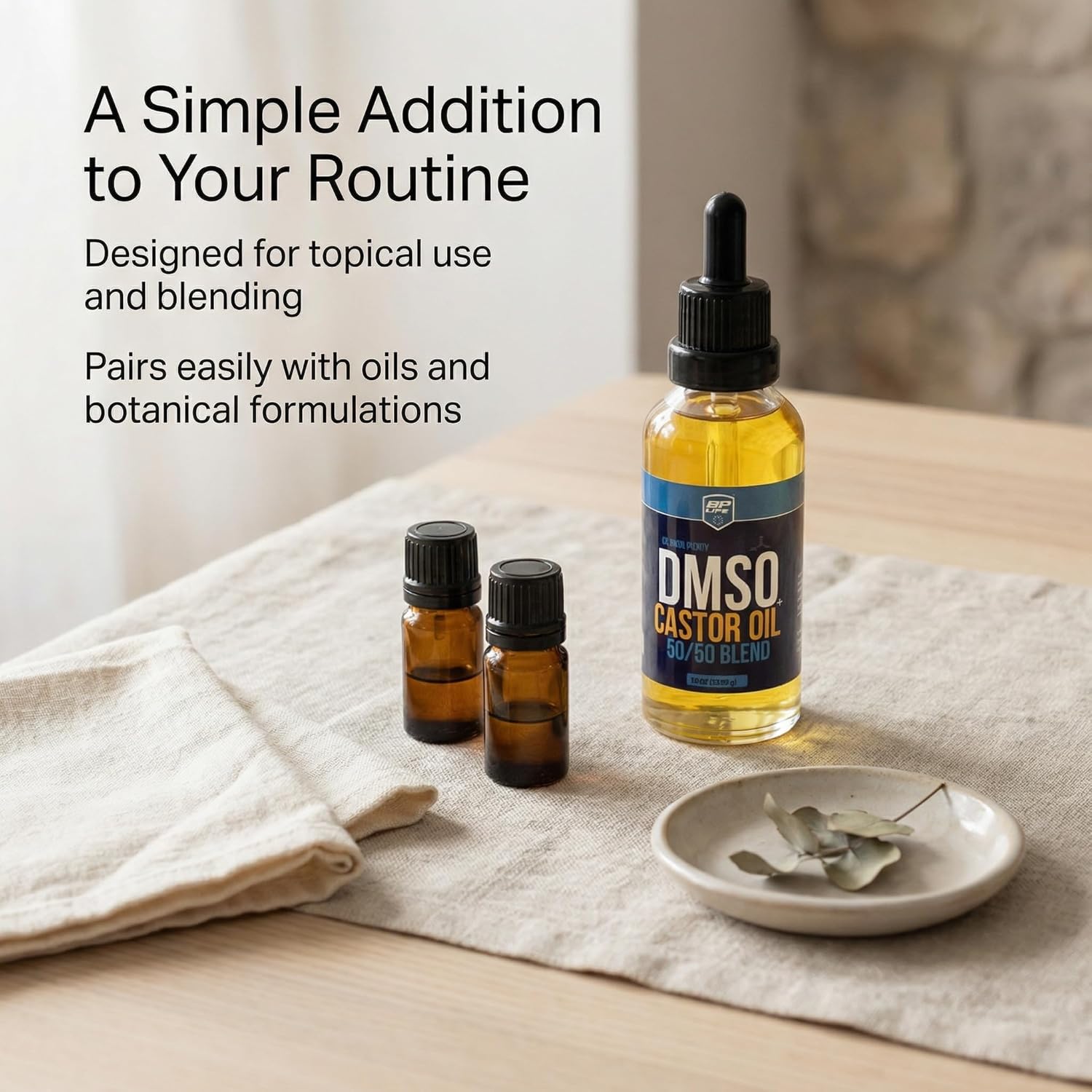 DMSO + Castor Oil Blend – Dual-Action Topical Carrier (2oz Dropper)