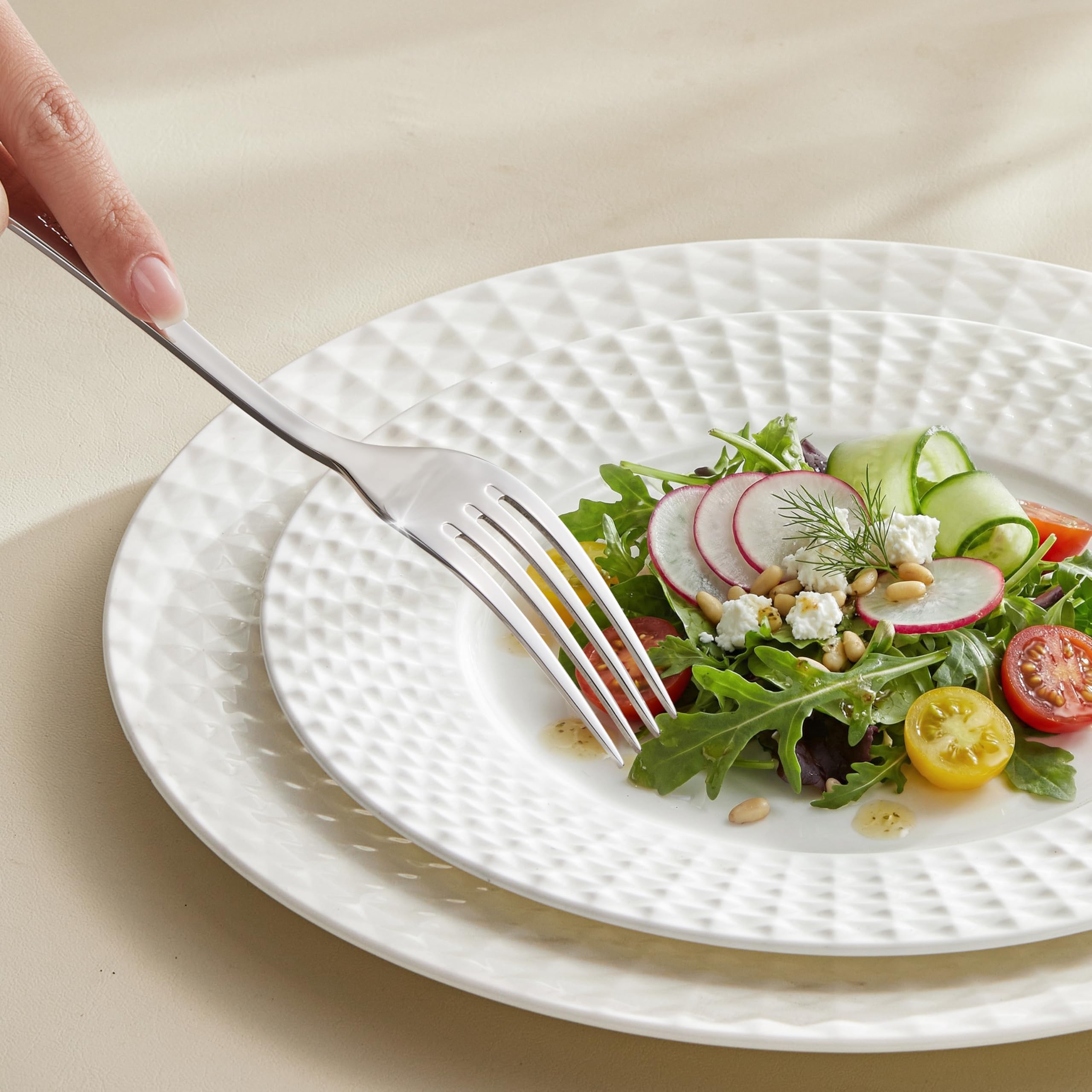12-Piece 8-Inch Teardrop Dinner Forks Set, 18/10 Stainless Steel Table Fork — Amazon image 3
