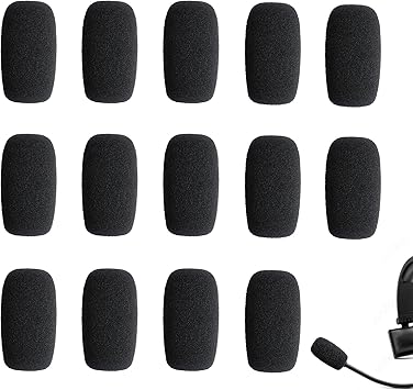 14-Pack Lavalier Microphone Foam Covers 1.4" Windshields for Wireless Lapel Mics Noise-Reducing Windscreens for Interviews, Podcasting, Vlogging, Video Recording