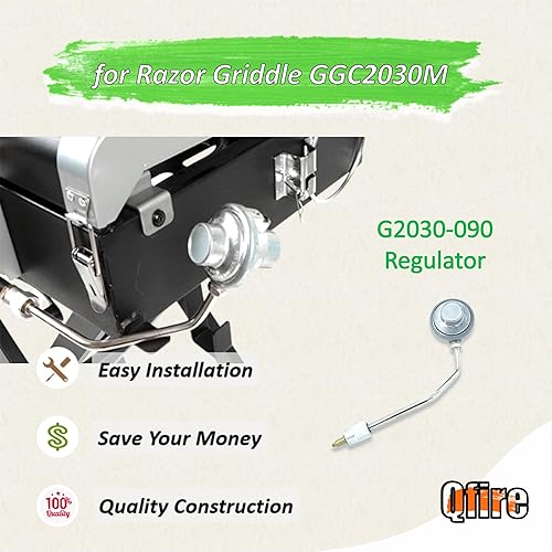 Miniatura 3 de Repuesto de regulador compatible con Blue Rhino Razor GGC2030M 25 pulgadas para exteriores 2 quemadores portátil LP propano gas parrilla