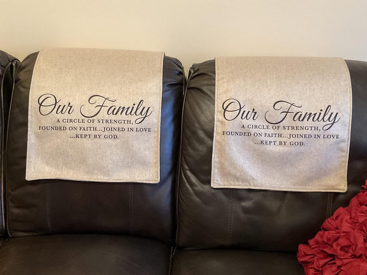 Set of two Headrest covers for furniture slipcover furniture protectors sofa cover headrest cover for recliners chairs sofas loveseats sofa theater chairs office home decor .By Bittlemen Furniture Co.