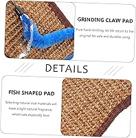Vista 2 de Alfombrilla protectora para rascar con forma de pez, para gatos, duradera y versátil, color aleatorio, 1 ud