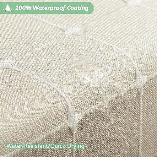 Miniatura 4 de Cortina de ducha estilo bohemio de granja, tela de lino rosa, bordada con textura a rayas, cortinas de ducha para baño, 72 x 96 pulgadas de largo,