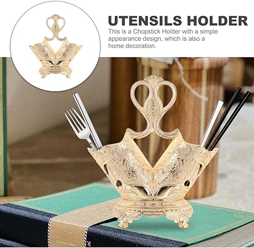 Miniatura 5 de Cabilock Soporte para utensilios, elegante organizador de cubiertos para encimera de cocina, almacenamiento para cuchillos, cucharas, tenedores,