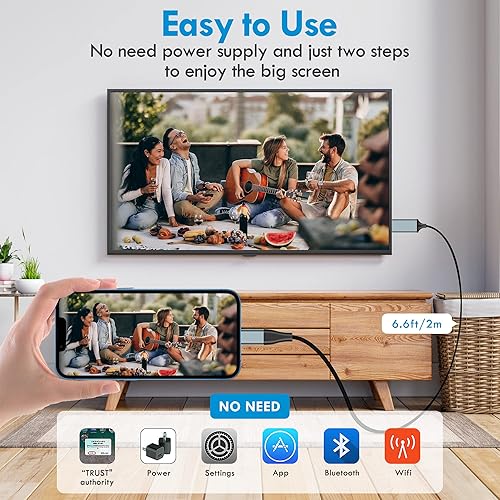 Miniatura 4 de Adaptador Lightning a HDMI  Cable HDMI para iPhone a TV  Compatible con iPhone 14, 13, 12, 11 y salida de YouTube a TV  con pantalla HD de 1080P