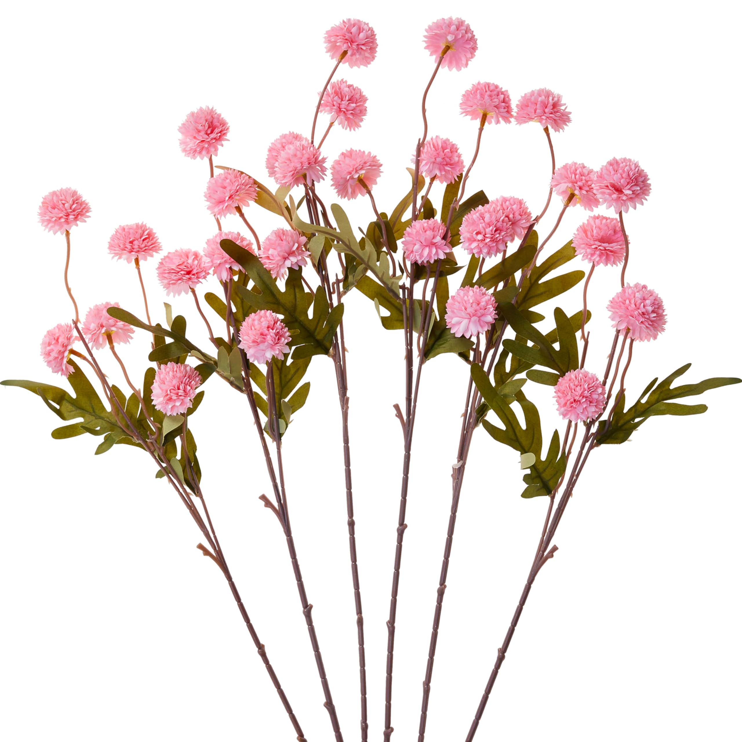 Fleurs artificielles roses en soie de qualité supérieure avec 30 têtes pour vase