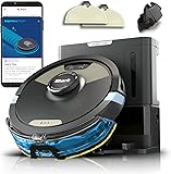 Shark Robot Vacuum & Mop Combo, Powerful Suction, Matrix Plus, 60-Day Debris Capacity, HEPA Bagless Self Empty Base, Sonic Mopping, Home Mapping for Pet Hair - Carpets & Hardfloor, AV2610WA Wet and Dry Self-Empty (Gold/Black)