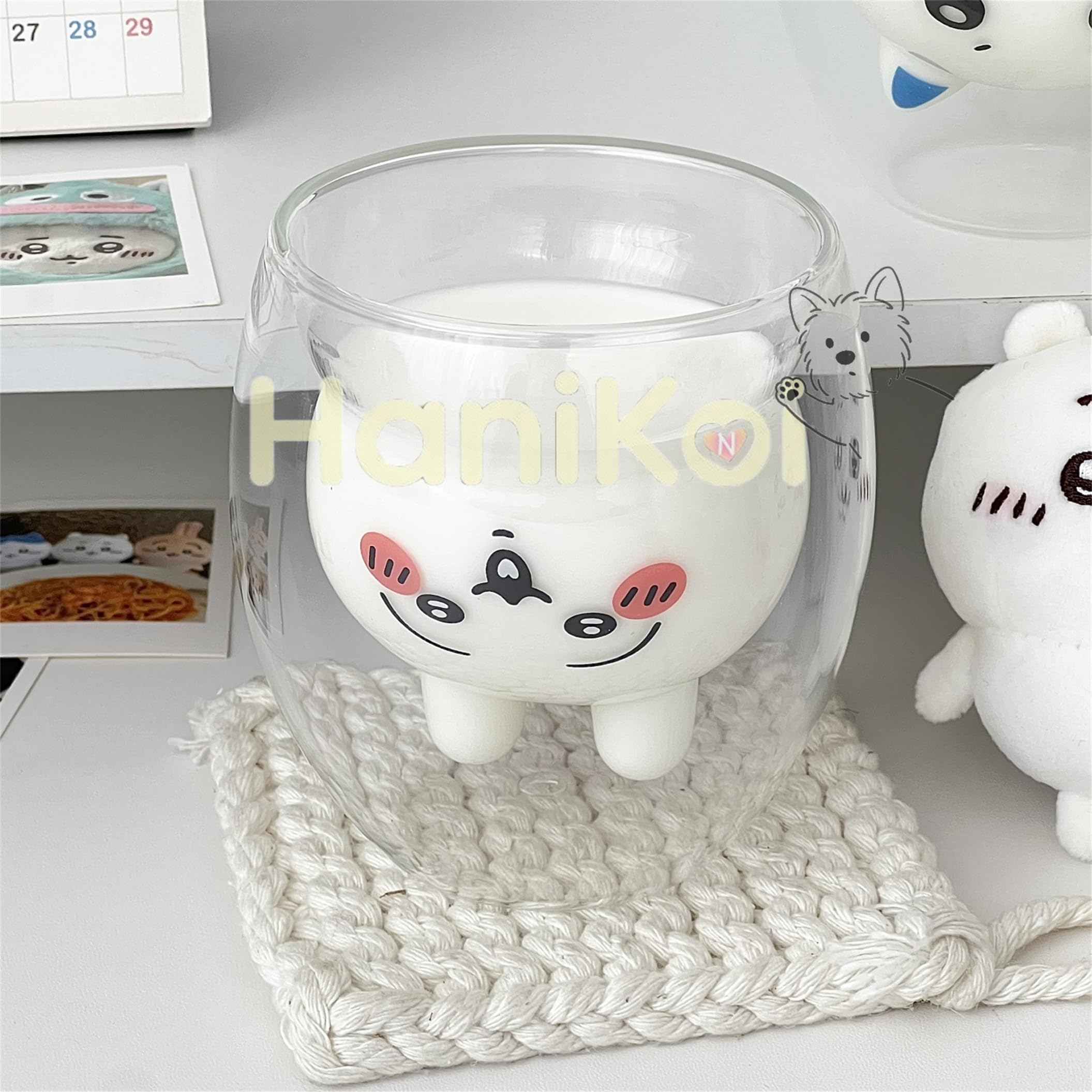 Amazon.co.jp: [HaNiKoi]グッズ ちい グラス 二重構造 うさぎ ゆらゆら