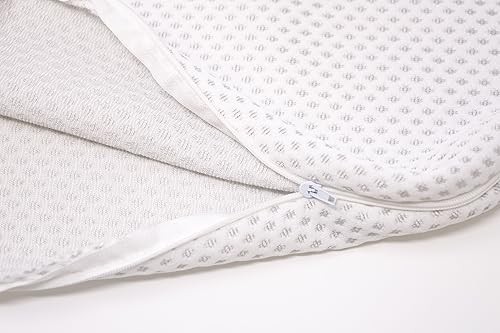 Miniatura 5 de All American Collection Almohada de viaje de enfermería con diseño de lunares plateados de algodón ligero de felpa suave cómoda para mamá bebé niño