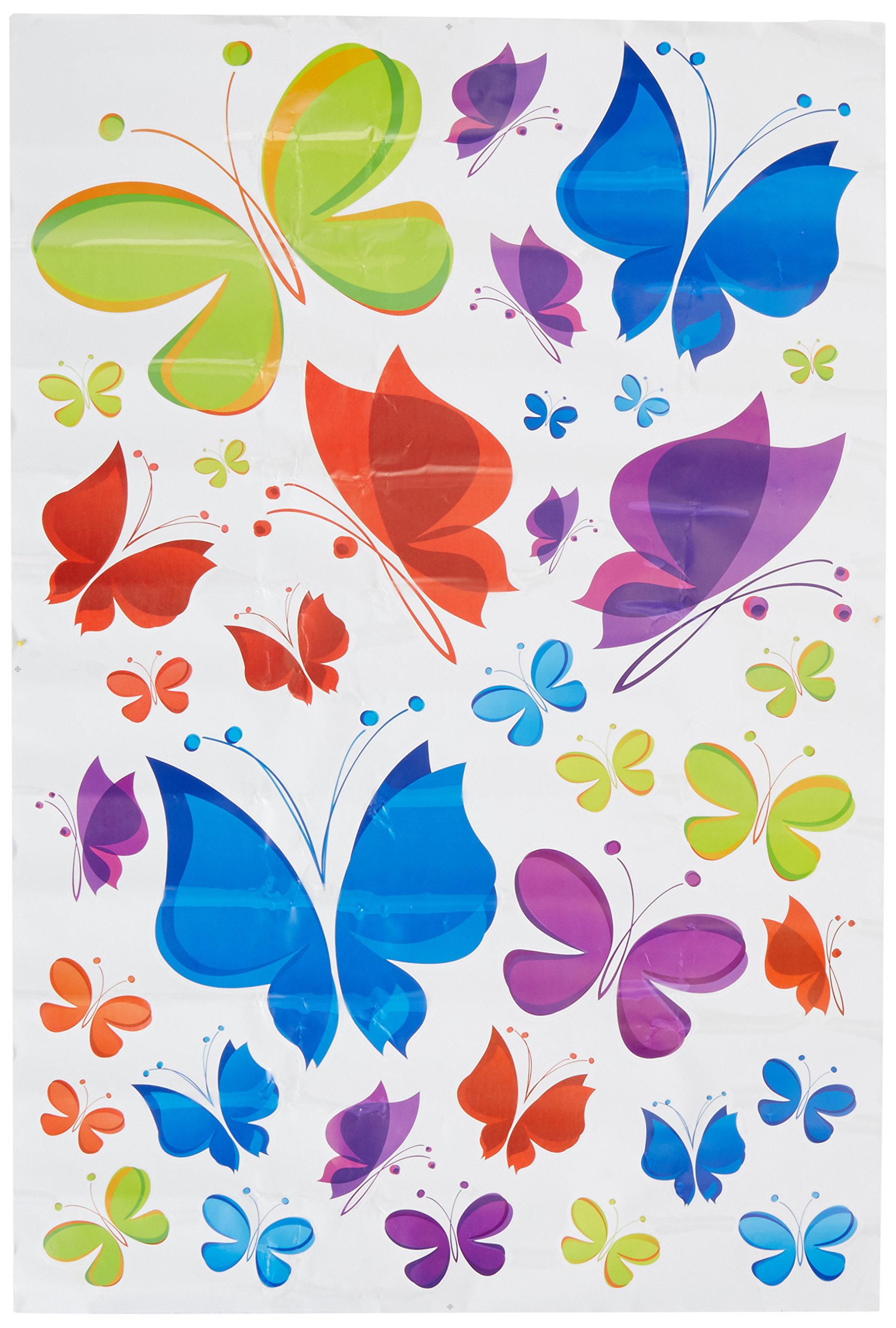 Butterfly Stickers for Kids by Murbly. Bright Peel and Stick Wall Decal Perfect for Kids Room and Nursery. Rolled Not Folded.