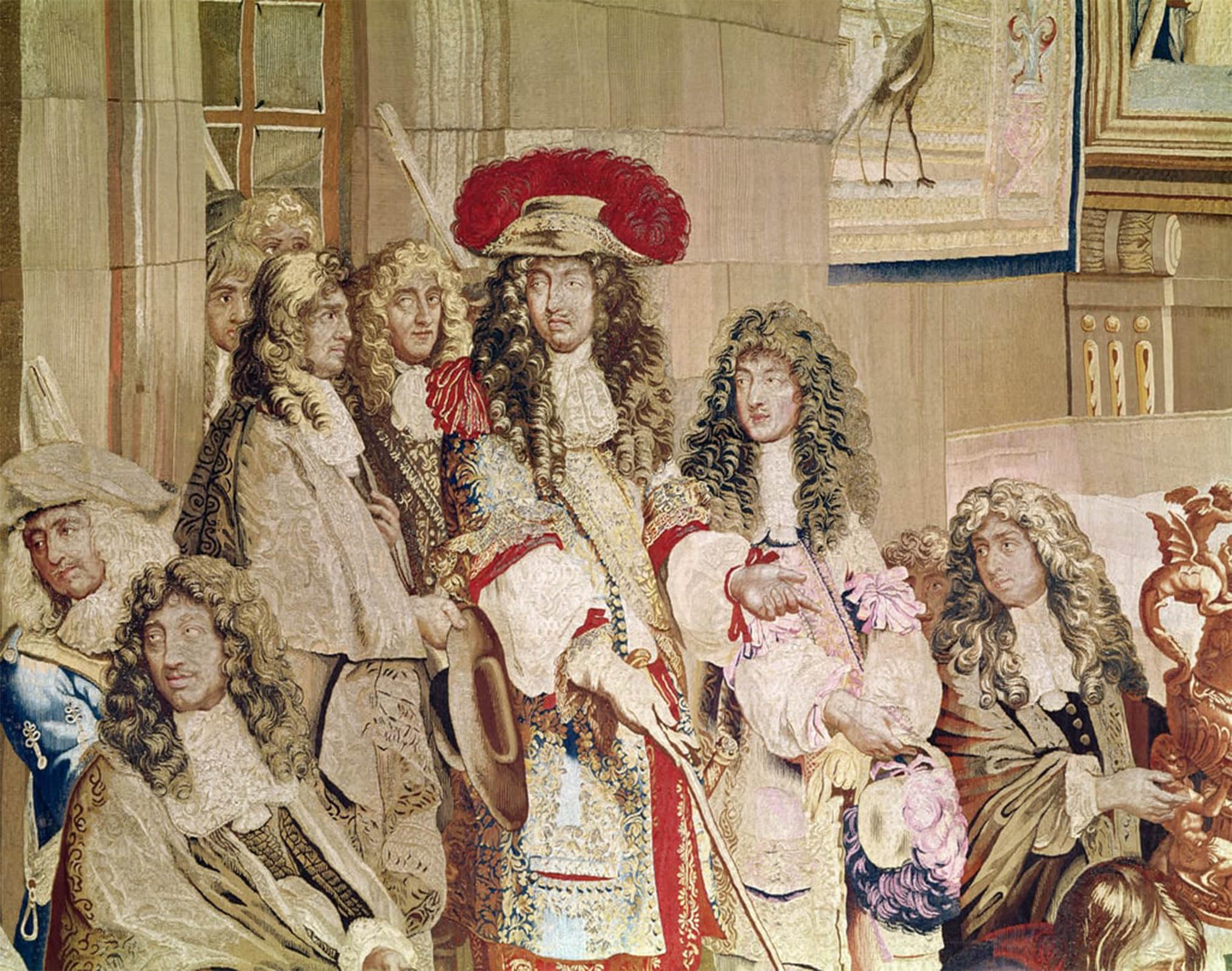 RZHRHJES Vintage Wall Art Picture on Canvas Wall Art Poster Louis Xiv Visiting the Gobelins Factory Th October by Charles Le Brun Canvas Poster for Office Decor 60x90cm