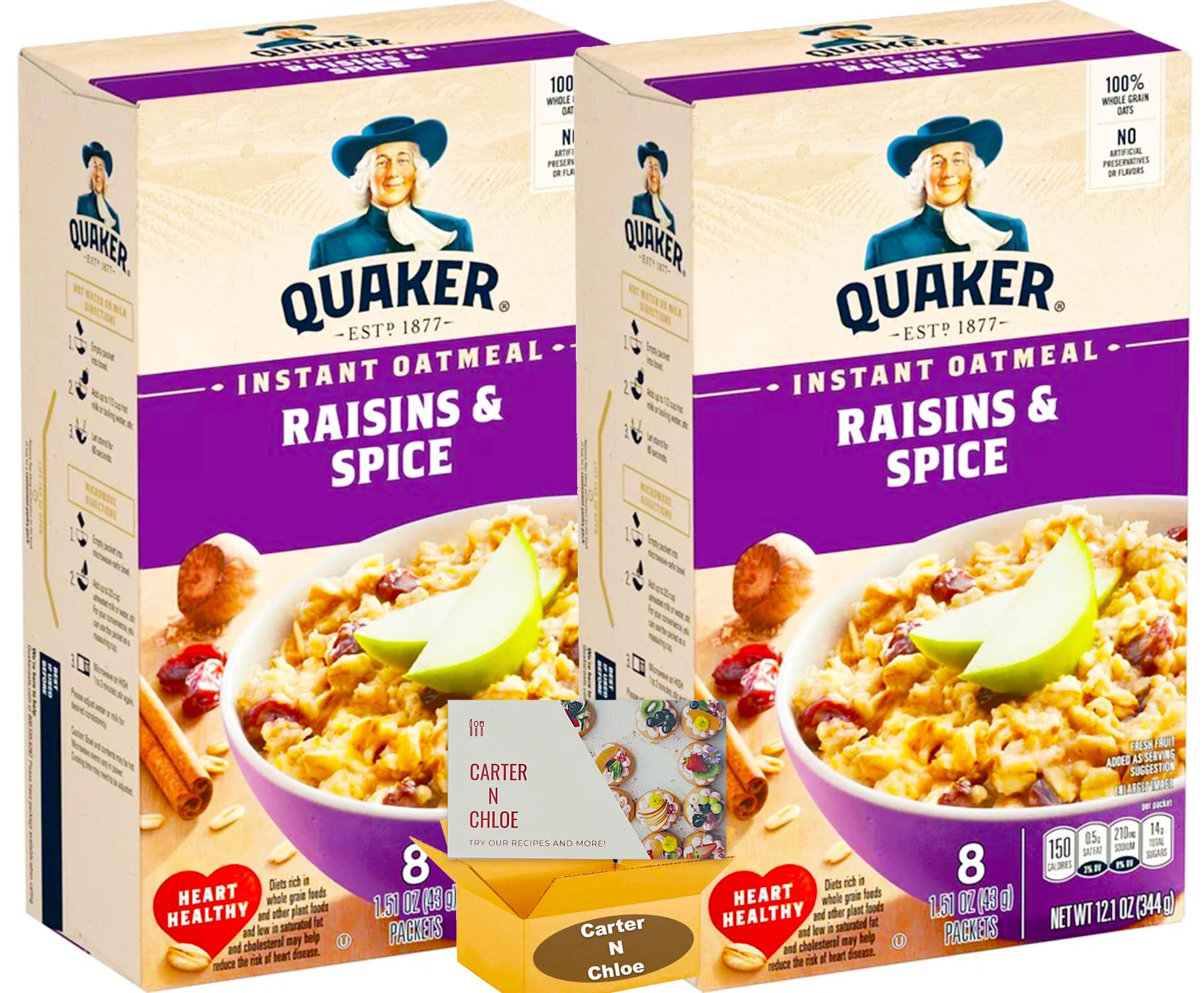 Buy Quaker Instant Oatmeal, Raisin Spice, 12.1oz Dry Mix Hot Cereal Box