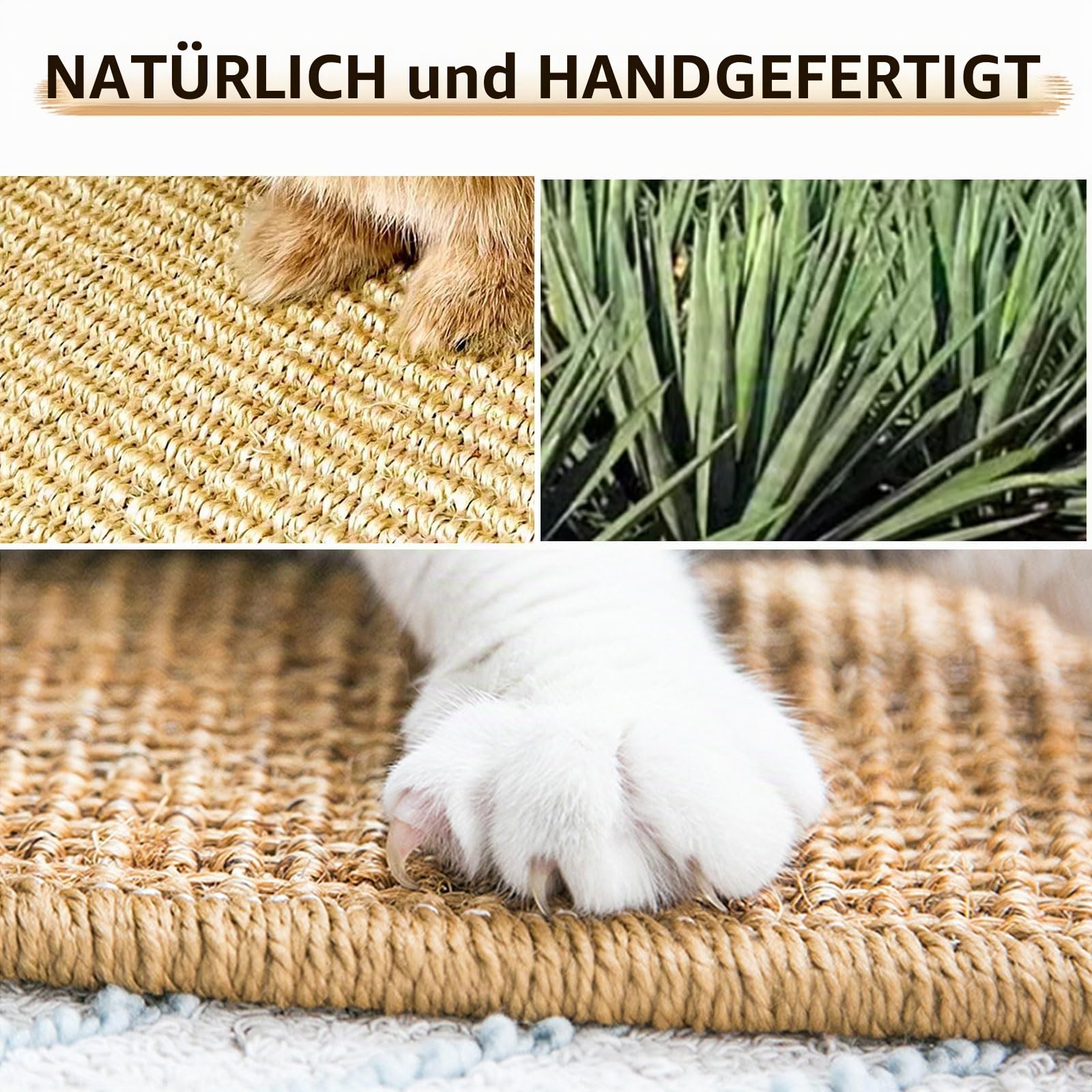 Kratzmatte für Kaninchen, natürliches Kaninchen, Krallen- und Zahnpflege, Matten für Käfige, Kauspielzeug, Haustierkäfig, Bettwäsche zum Beißen, Schlafen, Nisten