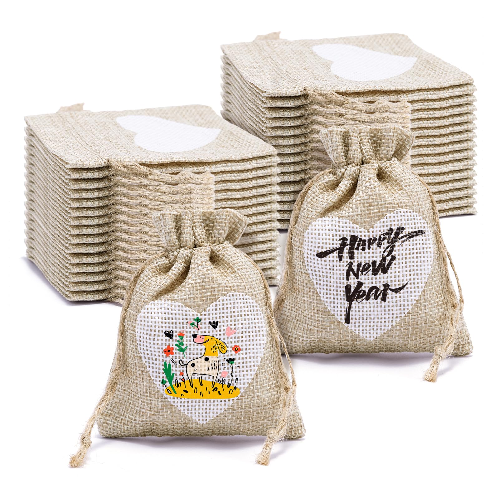 30 Stück Jutesäckchen 10x8cm Leinensäckchen Kleine Säckchen