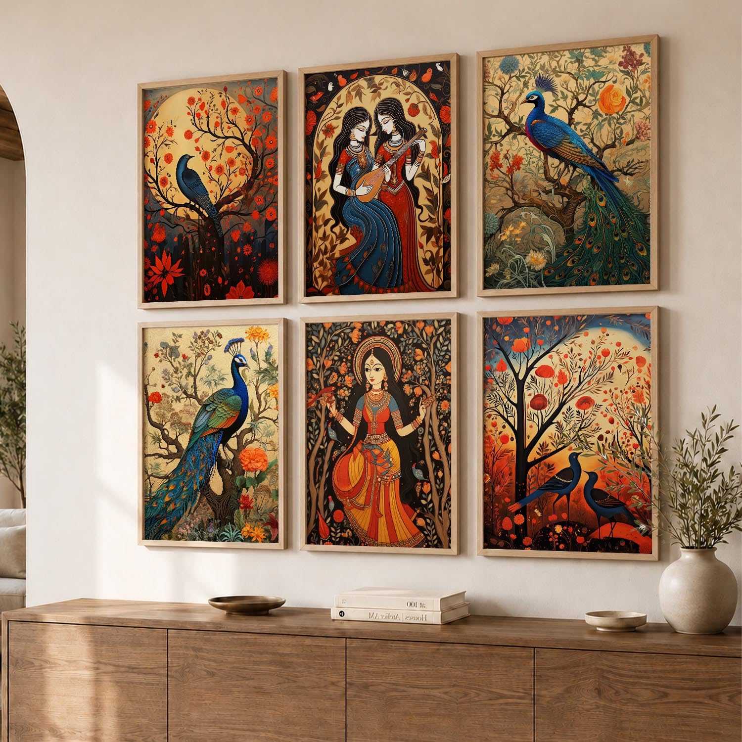 Kotart Madhubani Wall Art - Framed Paintings -21 Kotart Madhubani Wall Art - Framed Paintings -21