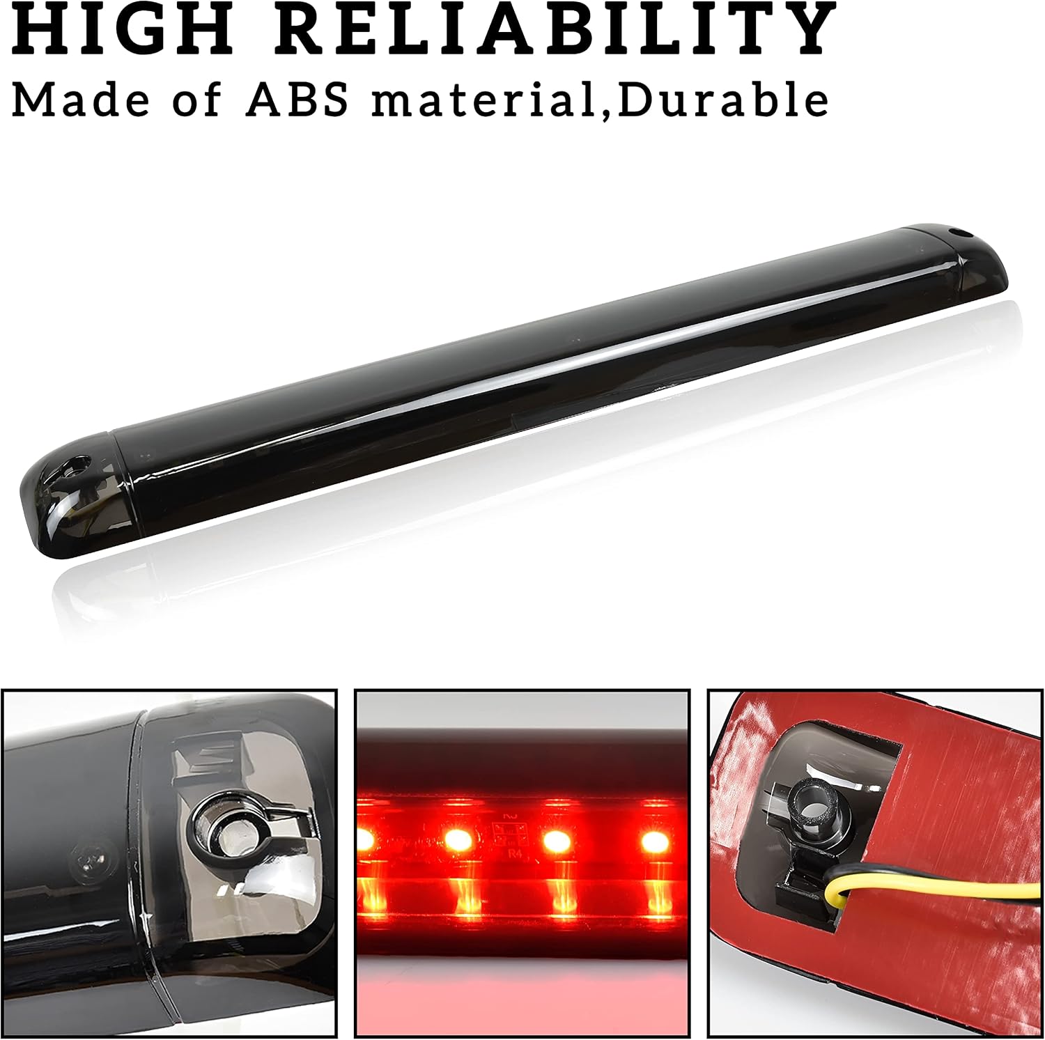 LED 3rd Third Tail Brake Light for Chevy & GMC, Rear Center High Mount Stop Light for 92-99 Suburban Yukon/Blazer 94-05 /Tahoe 95-99 / Jimmy 94-01 / Hummer H2 03-09 Accessories