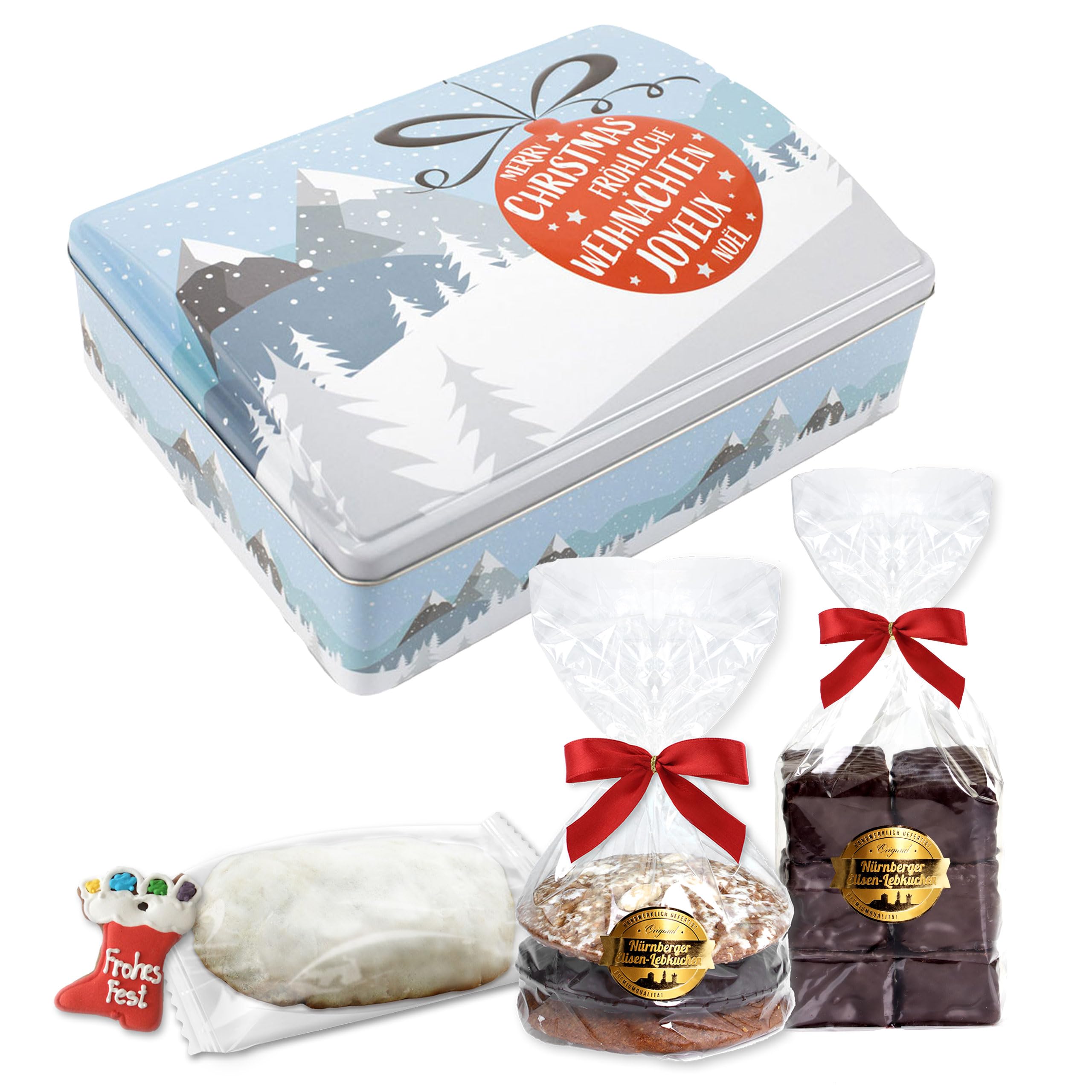 Geschenkbox Christbaumkugel mit Elisen und Konfekt, ca. 765 g