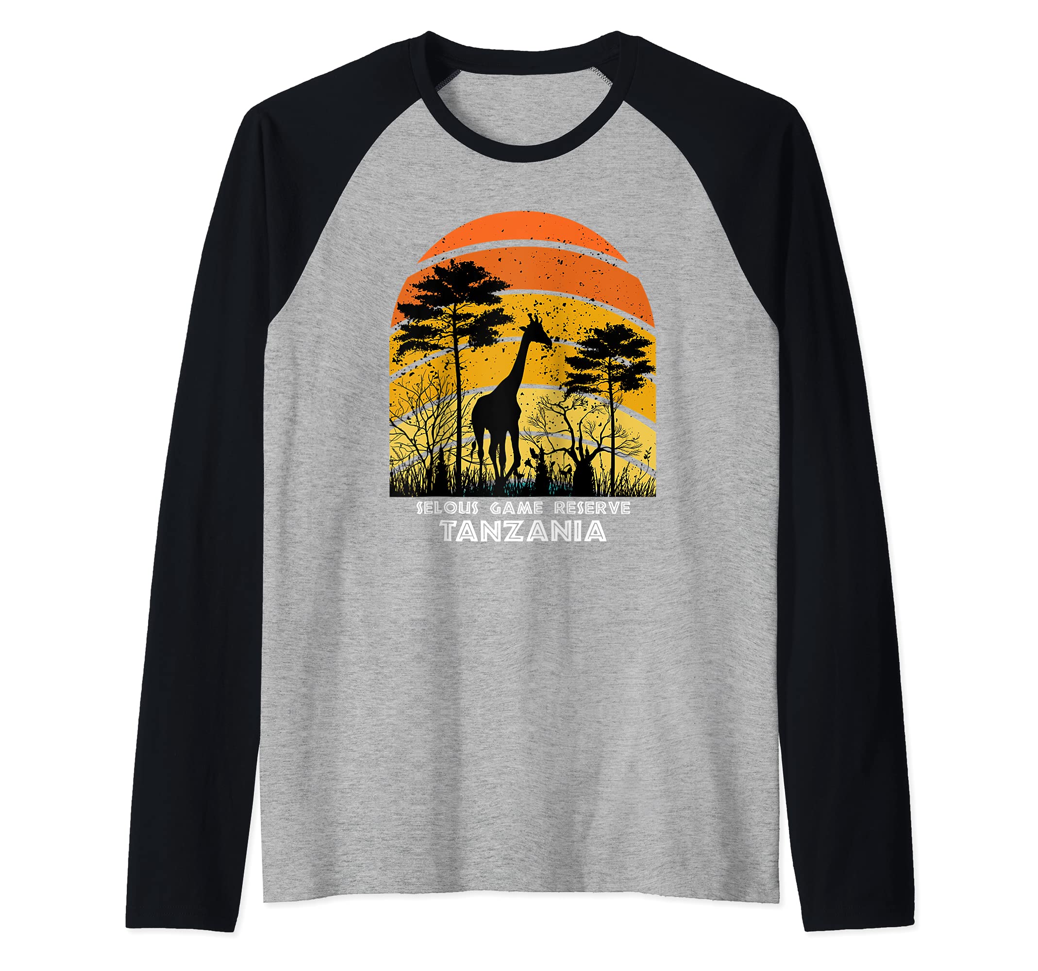 Madikwe Game Reserve, South Africa Africa Safari Raglan Baseball Tee, Black