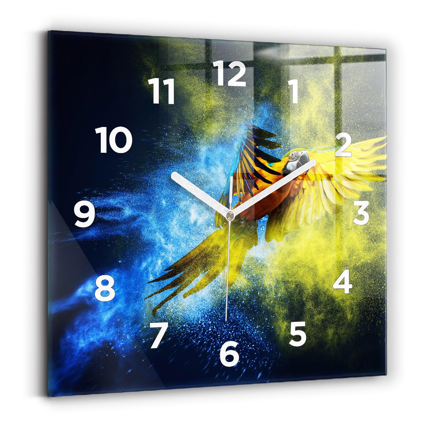 Horloge murale de qualité supérieure Wallfluent 30x30 cm au design moderne et épuré