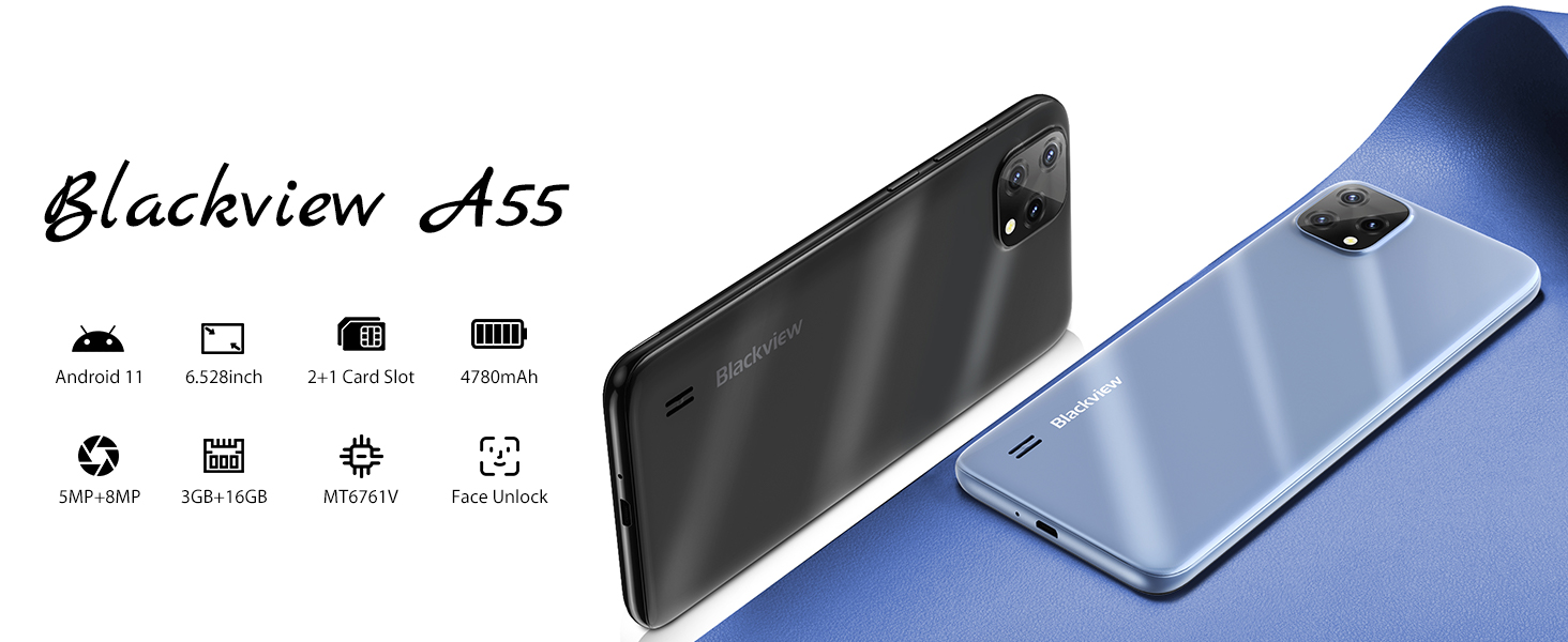 Amazon.com: Blackview Unlocked Cell Phone, A55, 4G Dual SIM