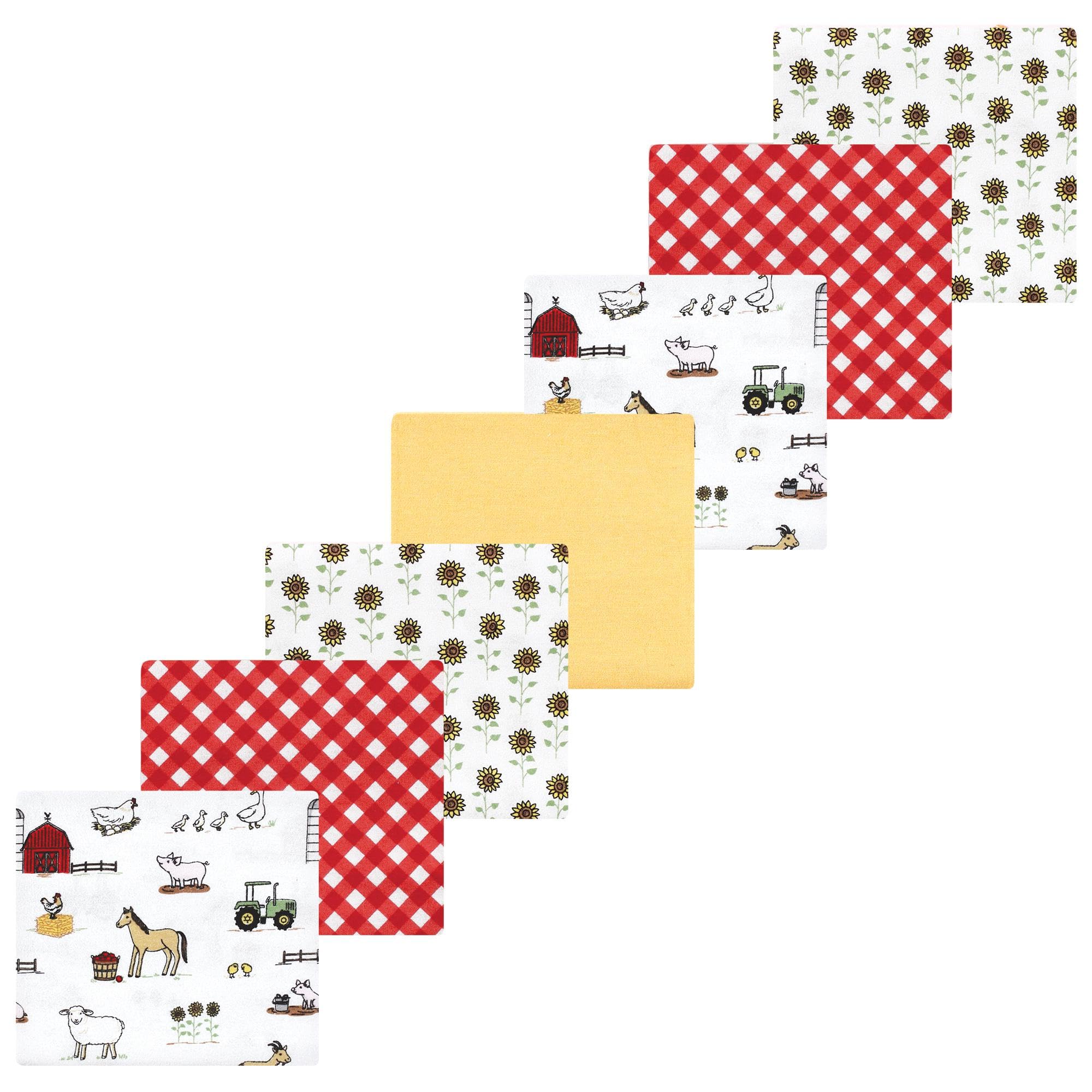 Luvable Friends Little Treasure Flannel Receiving Blankets 7pk