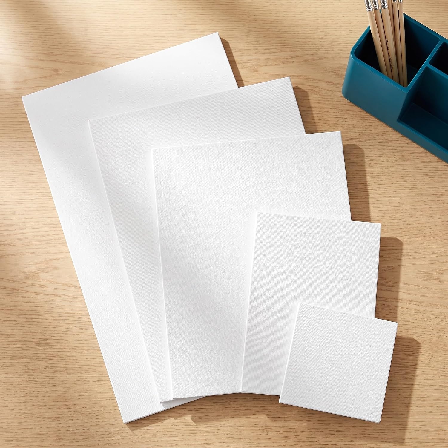 15pcs Cotton Canvas Panels for Young Artists Multi Size