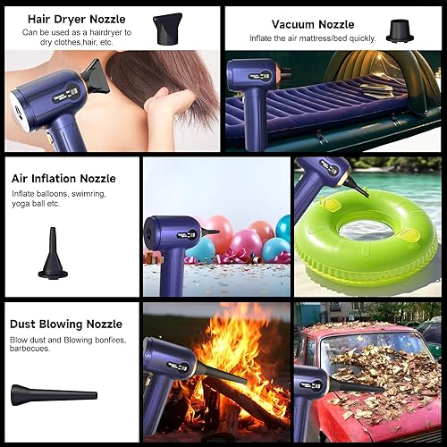 Miniatura 6 de Aspiradora de mano para automóvil, mini aspiradora inalámbrica de 15 KPa de 4000 mAh con luz LED, pantalla digital y 3 velocidades, aspiradora