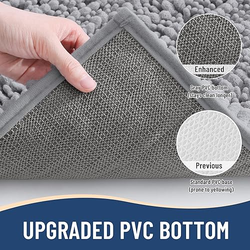 Miniatura 5 de Arotive - Alfombra para el baño de felpilla, extrasuave y grueso, absorbente y peludo, antideslizante, lavable en lavadora y apto para secadora,