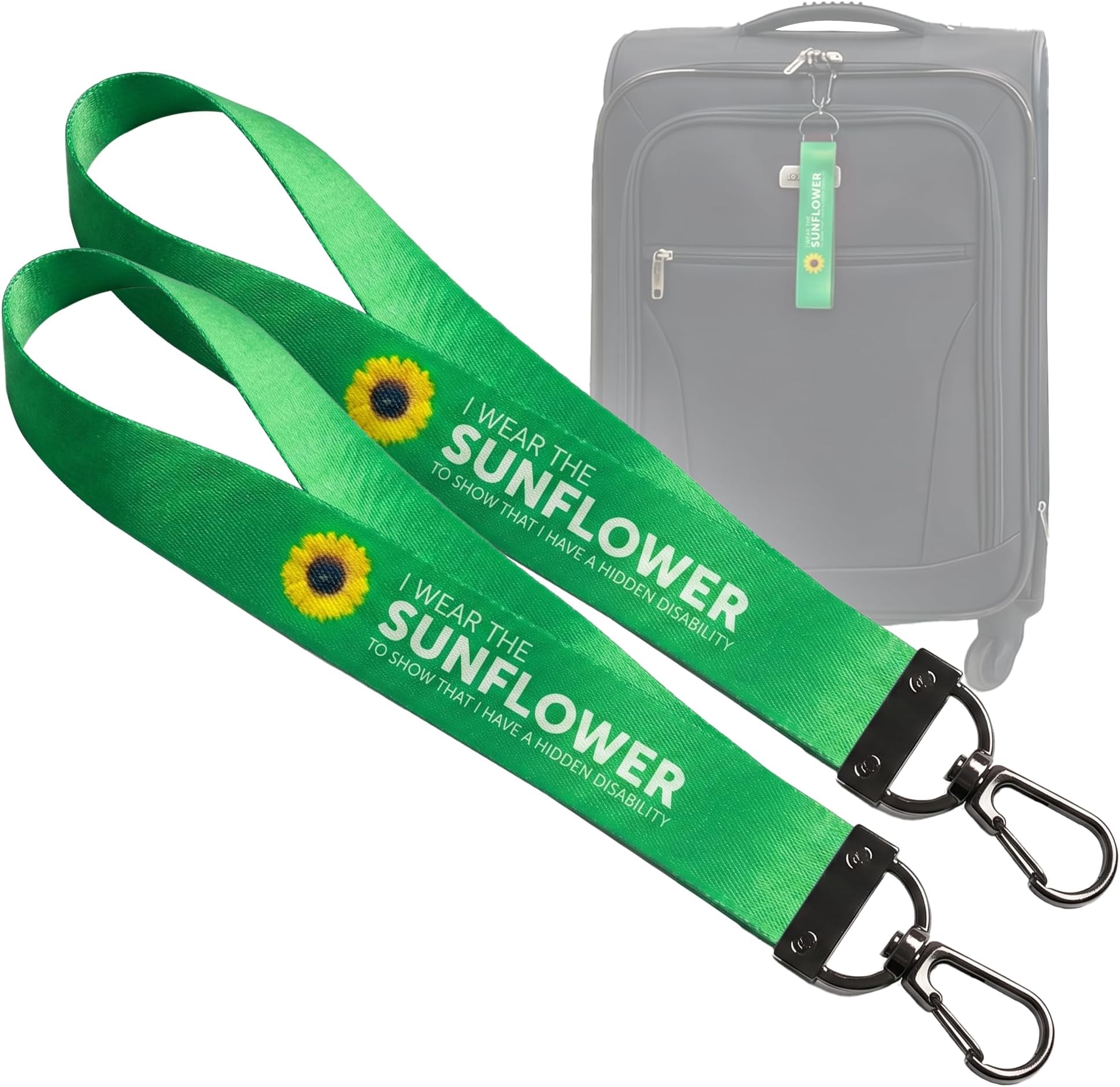 Hidden Disabilities Sunflower Luggage Tags