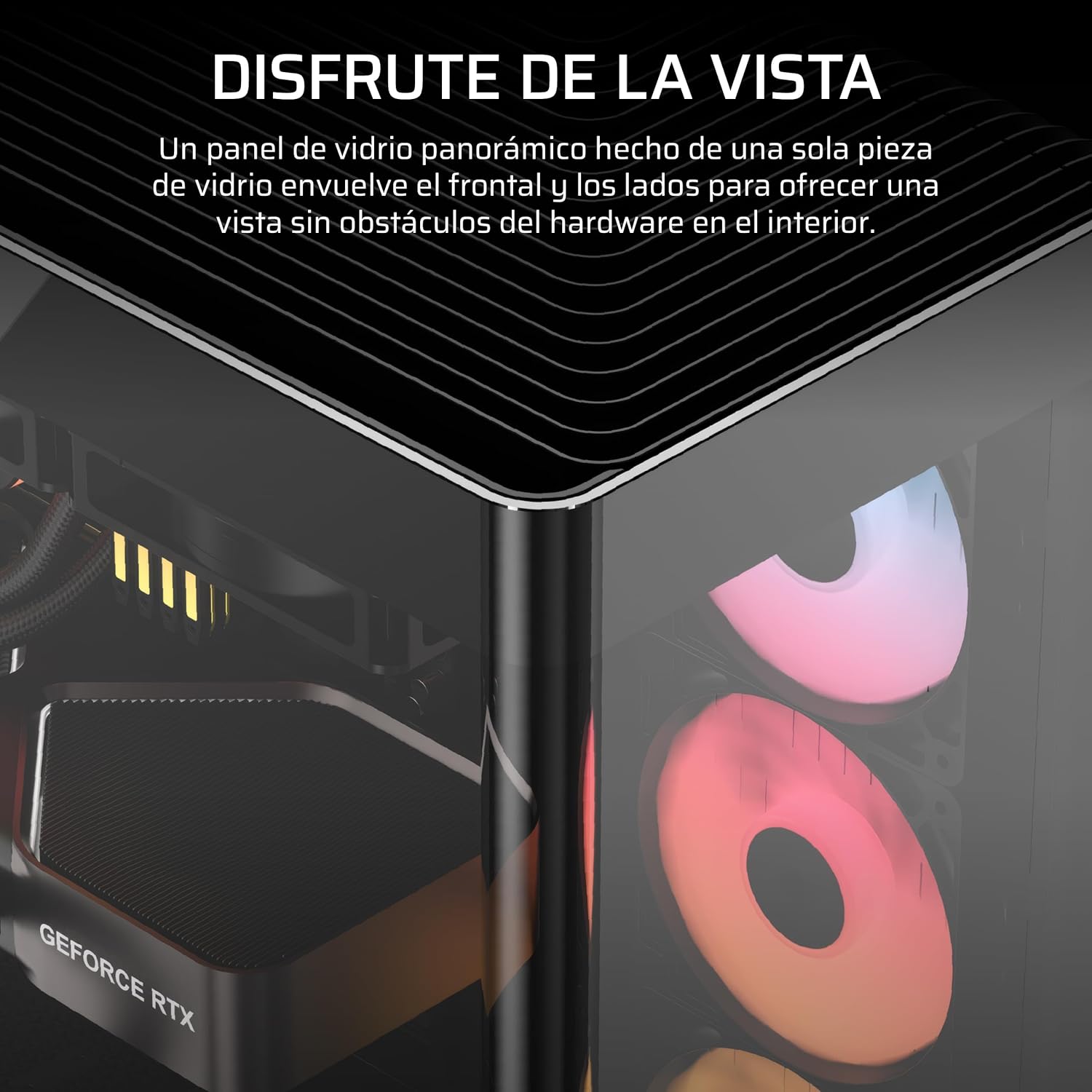 CORSAIR Frame 4500X RS-R ARGB Caja de PC Semitorre con Cristal Panorámico – Sistema de Montaje de InfiniRail, Capacidad para Dos radiadores de 360 mm, Incluye 3 Ventiladores RS120R – Negro 4
