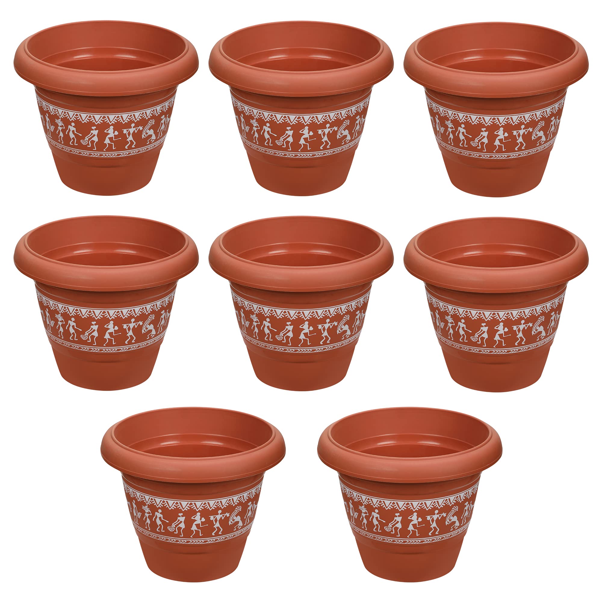 See full amazon price history chart for RATAN PLASTICWARE Plastic Planters Varli Print 10.8 Inches Terracotta Planter No 4 (Pack of 8) Flower Pots for Lifestyle Improvement & Styling Garden/Room/Balcony/Office Flower Pots RATAN PLASTICWARE Plastic Planters Varli Print 10.8 Inches Terracotta Planter No 4 (Pack of 8) Flower Pots for Lifestyle Improvement & Styling Garden/Room/Balcony/Office Flower Pots (B093B6VKZ1) Amazon Price History, Amazon Price Tracker